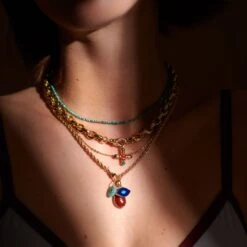 Collier Ras Du Cou PIERRES NATURELLES -Agatha Boutique 02680230 370 TU M3