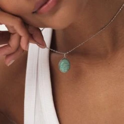 Pendentif SCARABÉ AMAZONITE 9 Pendentif SCARABÉ AMAZONITE -Agatha Boutique 02850055 650 TU M1