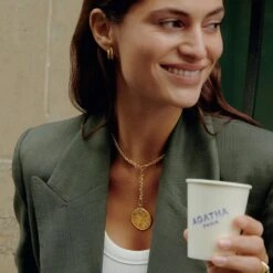 Pendentif MÉDAILLE TEXTURÉE -Agatha Boutique 02880134 157 TU M2