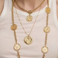 Pendentif MÉDAILLE TEXTURÉE -Agatha Boutique 02880134 157 TU M3